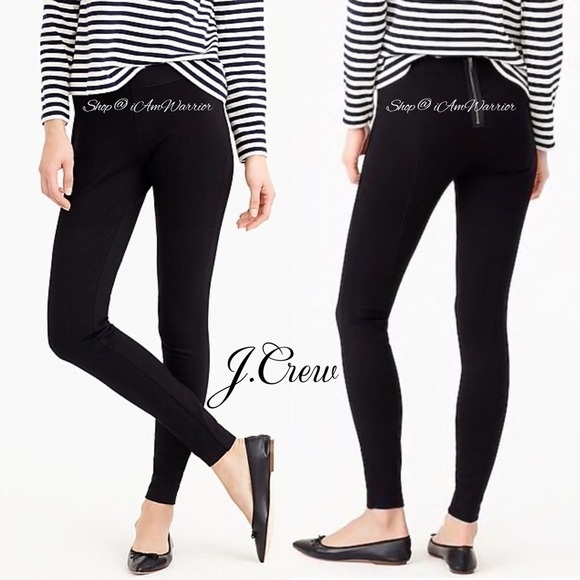 J.Crew NWT black faux suede high waisted leggings *shop@iamwarrior - Picture 1 of 5